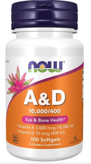 NOW Vitamin A&D 10,000/400
