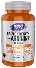 Load image into Gallery viewer, NOW L-Arginine Double Strength 1000 mg 60 T
