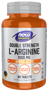 NOW L-Arginine Double Strength 1000 mg 60 T
