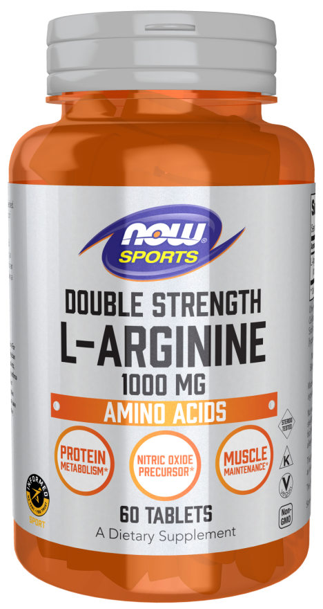 NOW L-Arginine Double Strength 1000 mg 60 T