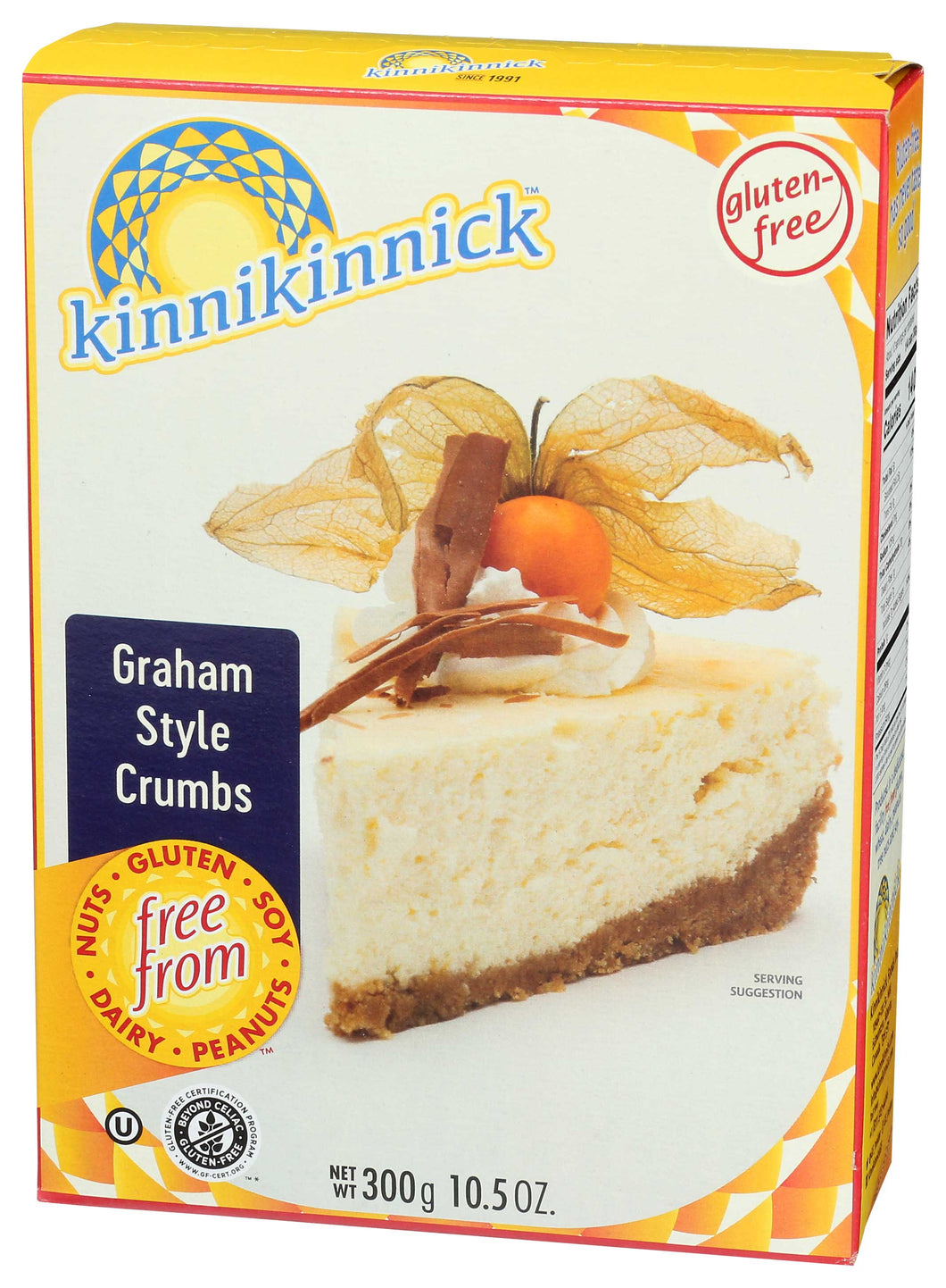 Kinnikinnick Gluten-Free Graham Style Crumbs 10.5 oz