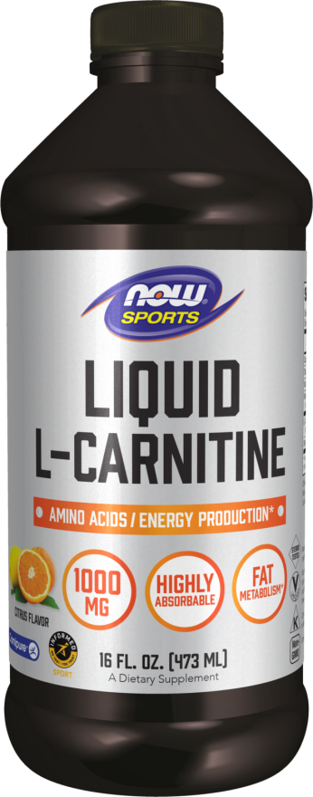 NOW Liquid L-Carnitine Citrus Flavor 1000 mg