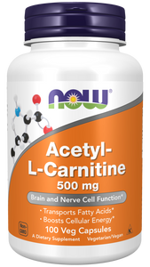 NOW Acetyl-L-Carnitine 500 mg 100 C