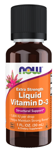 NOW Liquid Vitamin D3 Extra Strength 1000 IU 1 oz