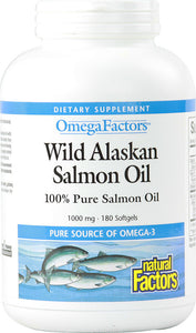 Natural Factos Wild Alaskan Salmon Oil 1000mg 180sg