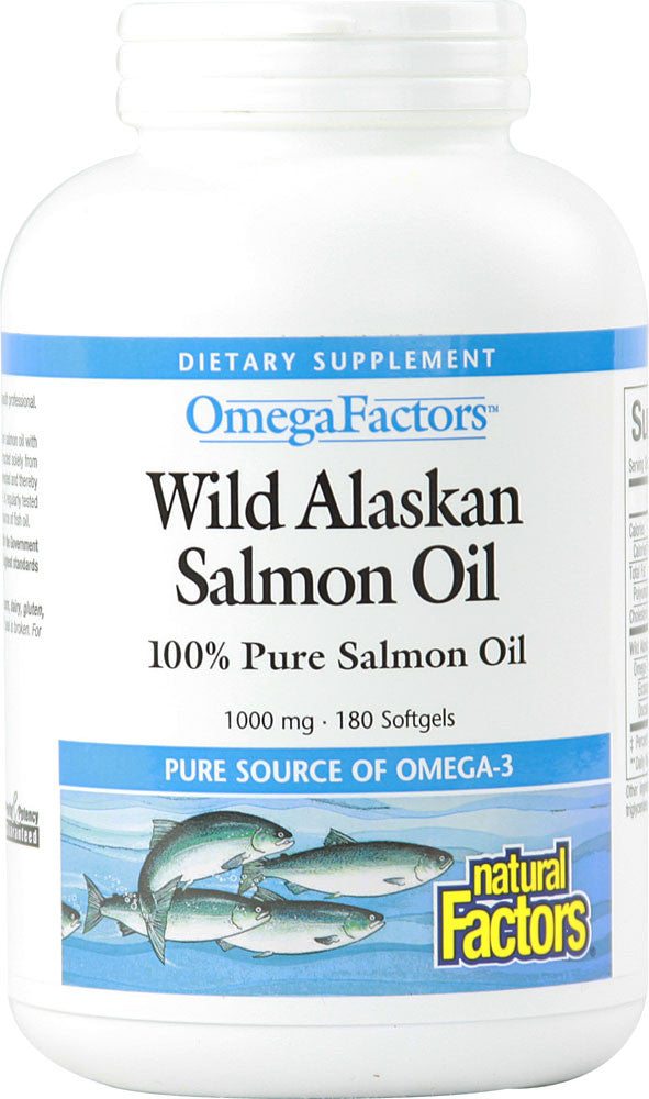 Natural Factos Wild Alaskan Salmon Oil 1000mg 180sg