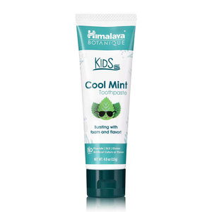 Himalaya Toothpaste Tube for Kids Cool Mint Toothpaste 4 oz Bottle. No Fluoride SLS Gluten Artificial Colors or Flavors