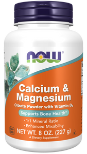Now Calcium & Magnesium Powder 8oz