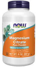 Load image into Gallery viewer, NOW Magnesium Citrate Pure Powder 8 oz
