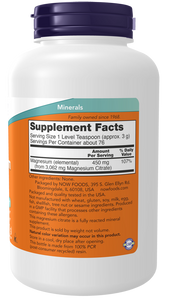 NOW Magnesium Citrate Pure Powder 8 oz