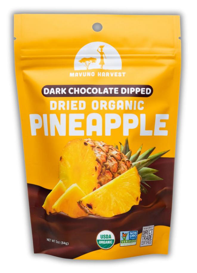 Mavuno Harvest Organic Dark Chocolate Dipped Dried Pineapple