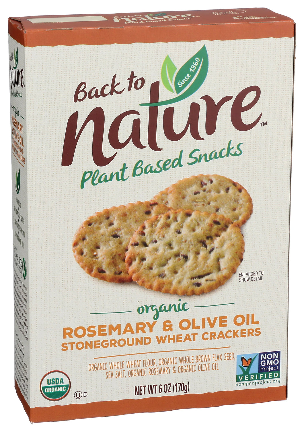 Back to Nature Wheat Crackers Rosemary & Olive Oil 6 oz