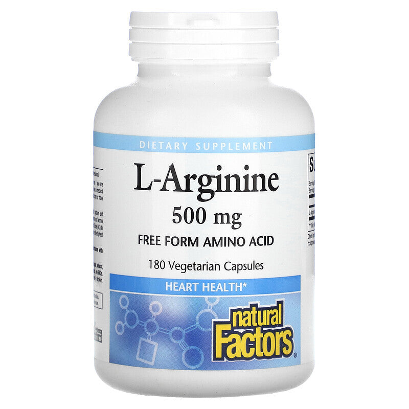 Natural Factors L-Arginine 500mg 180vc