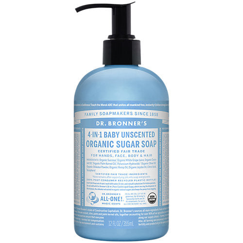 Dr Bronners Sugar Baby Unscntd Soap Og 12 Oz