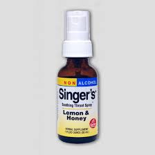 Herbs Etc Singer's Soothing Throat Spray Lemon & Honey 1oz