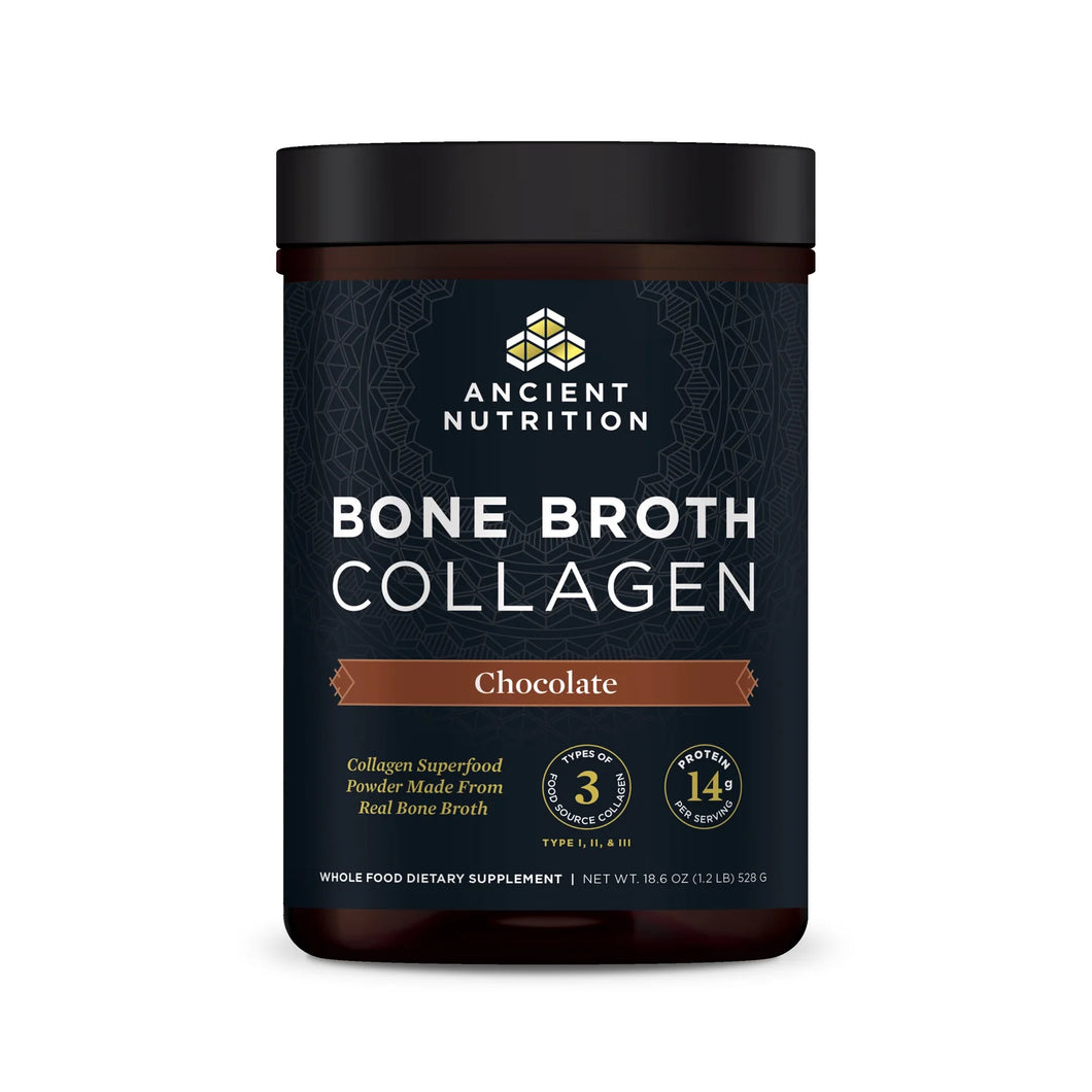 Ancient Nutrition Bone Broth Collagen Chocolate 30srv