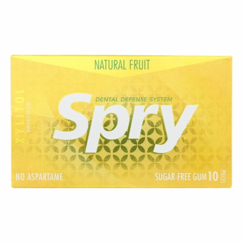 Spry Natural Fruit Gum 10 pieces