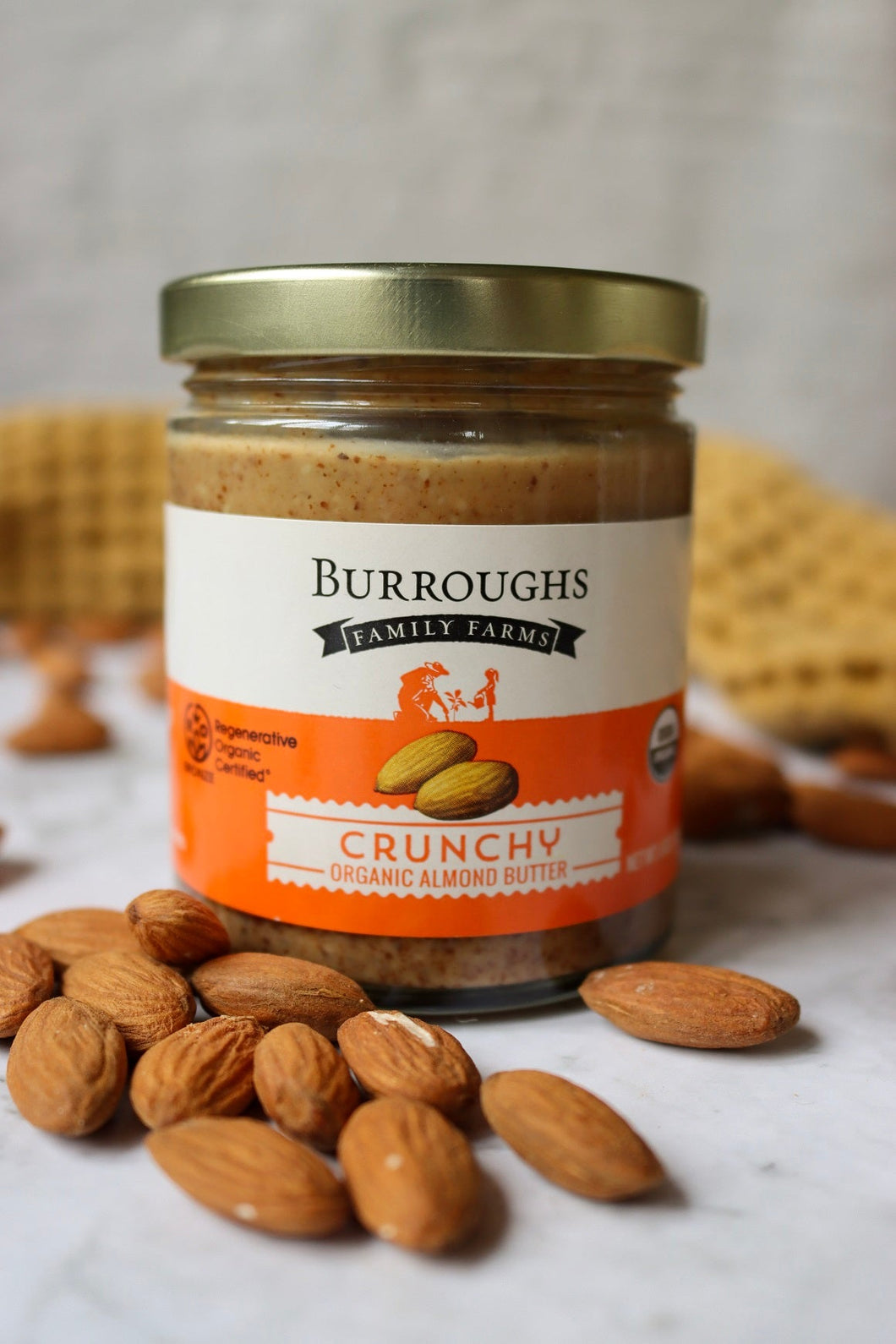Burroughs Crunchy Organic Almond Butter 6oz