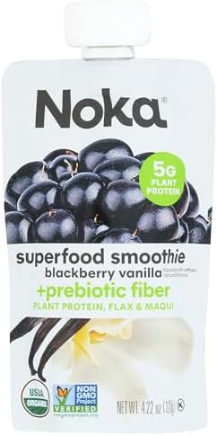Noka Organic Blueberry+Vanilla Smoothie 4.22oz