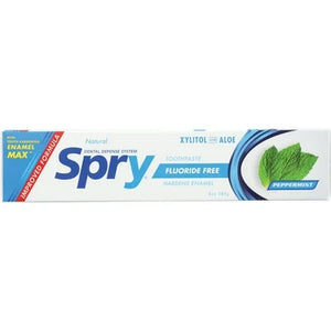 Spry Fluoride Free Toothpaste Pepperming 5oz