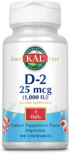 KAL Vitamin D2 1000 IU 100 C