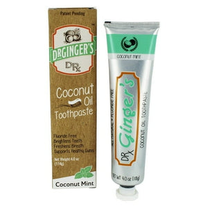 Dr. Gingers Coconut Oil Toothpaste Coconut Mint 4oz