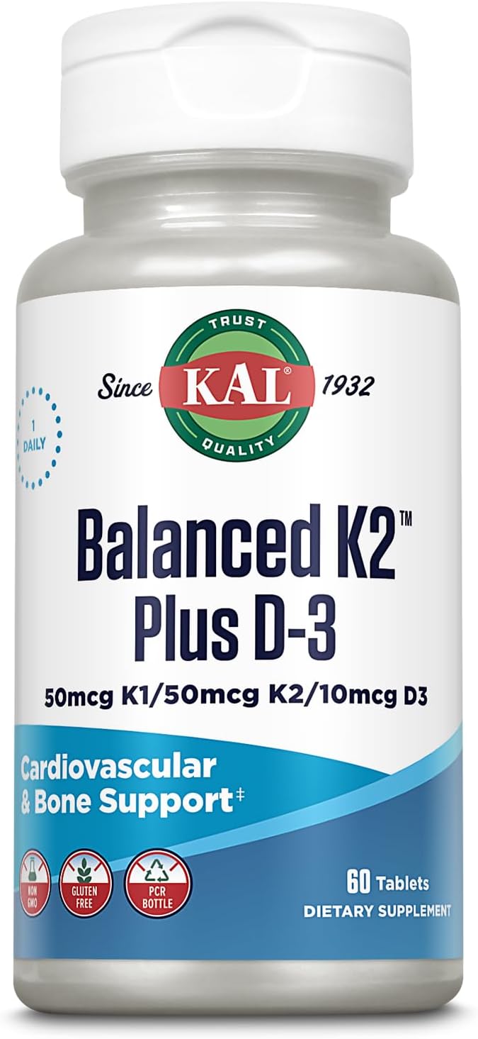 KAL Balanced Vitamin K2 Plus D3 60 T