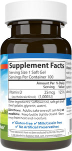 Carlson Vitamin D3 1000iu 100 Sg