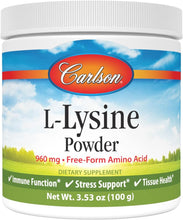 Load image into Gallery viewer, Carlson Llysine Pwd 3.53 Oz
