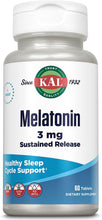 Load image into Gallery viewer, KAL Melatonin Sustained Release 3 mg 60 T
