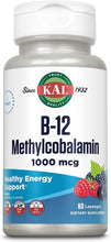 Load image into Gallery viewer, KAL Vitamin B-12 Methylcobalamin 1000 mcg 60 L
