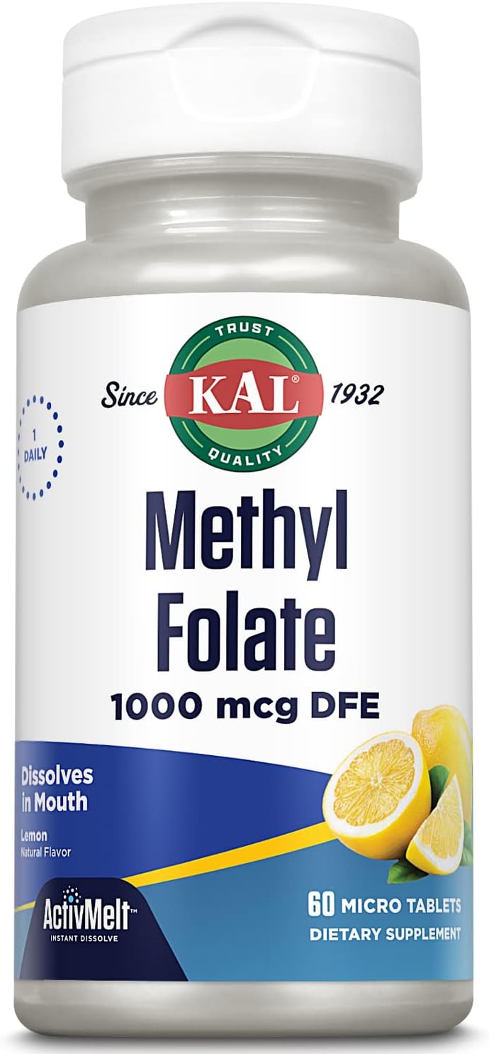 KAL Methyl Folate Lemon Flavor 1000 mcg 60 C