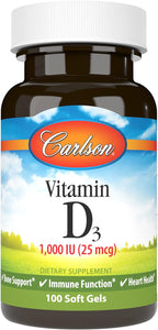 Carlson Vitamin D3 1000iu 100 Sg