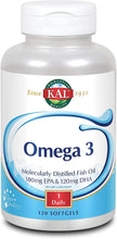 Load image into Gallery viewer, KAL Omega-3 Fish Oil 120 SG
