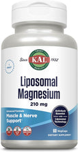 Load image into Gallery viewer, KAL Liposomal Magnesium Oxide 210 mg 60 C
