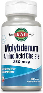 KAL Molybdenum Amino Acid Chelate 250mcg 100t