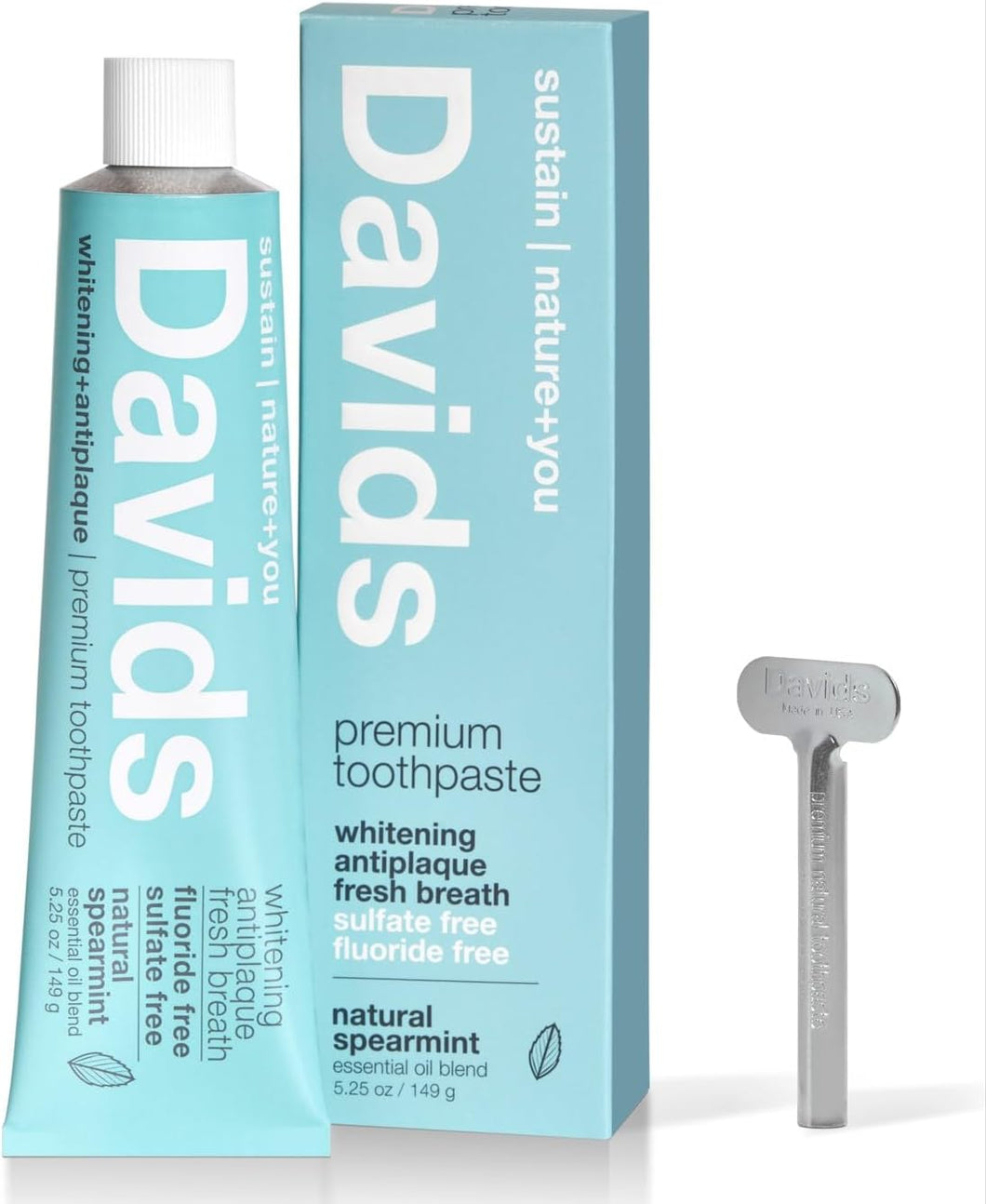 David's Whitening + Antiplaque Spearmint Toothpaste 5.25oz
