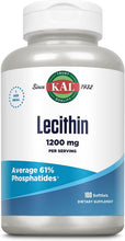 Load image into Gallery viewer, KAL Lecithin 1200 mg 100 SG
