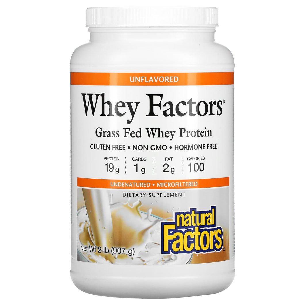 Natural Factors Grassfed Non-GMO Whey Protein Unflavored 2lb