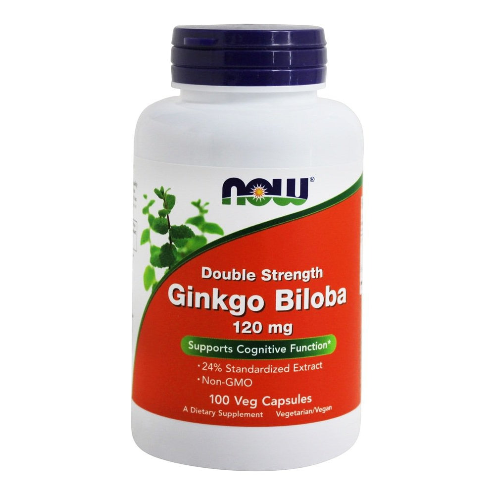 Now Ginkgo Biloba Double Strength 120mg 100vc