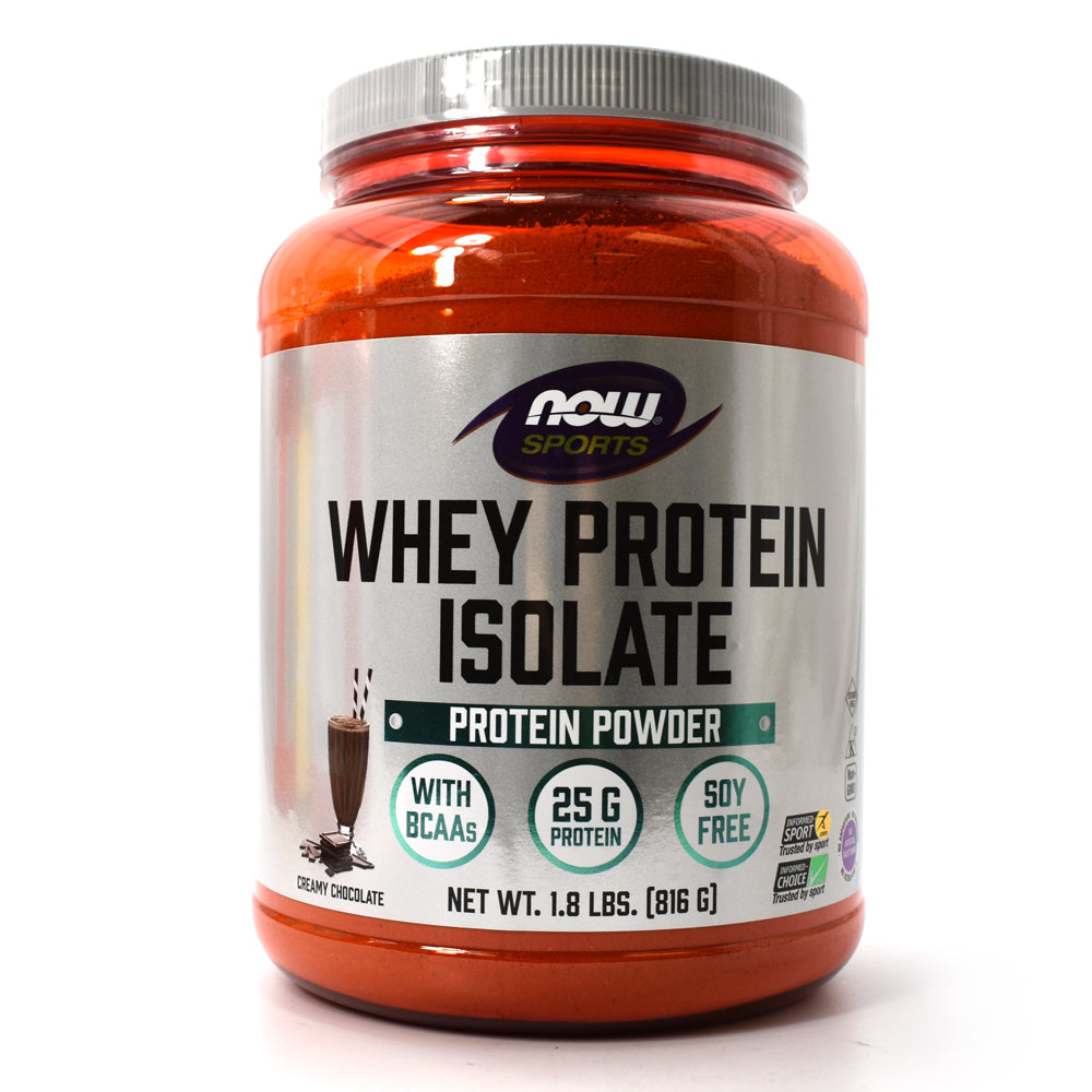 Now Whey Protein Isolate Protein Powder Creamy Chocolate 1.8lbs
