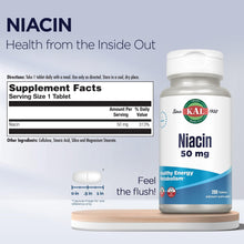 Load image into Gallery viewer, KAL Niacin 50 mg 200 T
