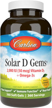 Load image into Gallery viewer, Carlson Solar D Gems 2000iu 360 Sg

