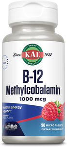 KAL B-12 Methylcobalamin Raspberry Flavor 1000 mcg