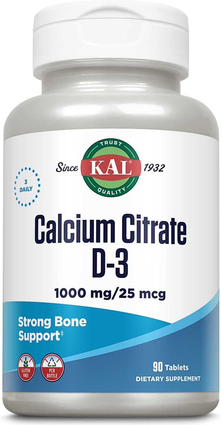 KAL Calcium Citrate D-3 1000mg/25mcg 90 T