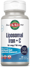 Load image into Gallery viewer, KAL Liposomal Iron + C 18 mg 30 C

