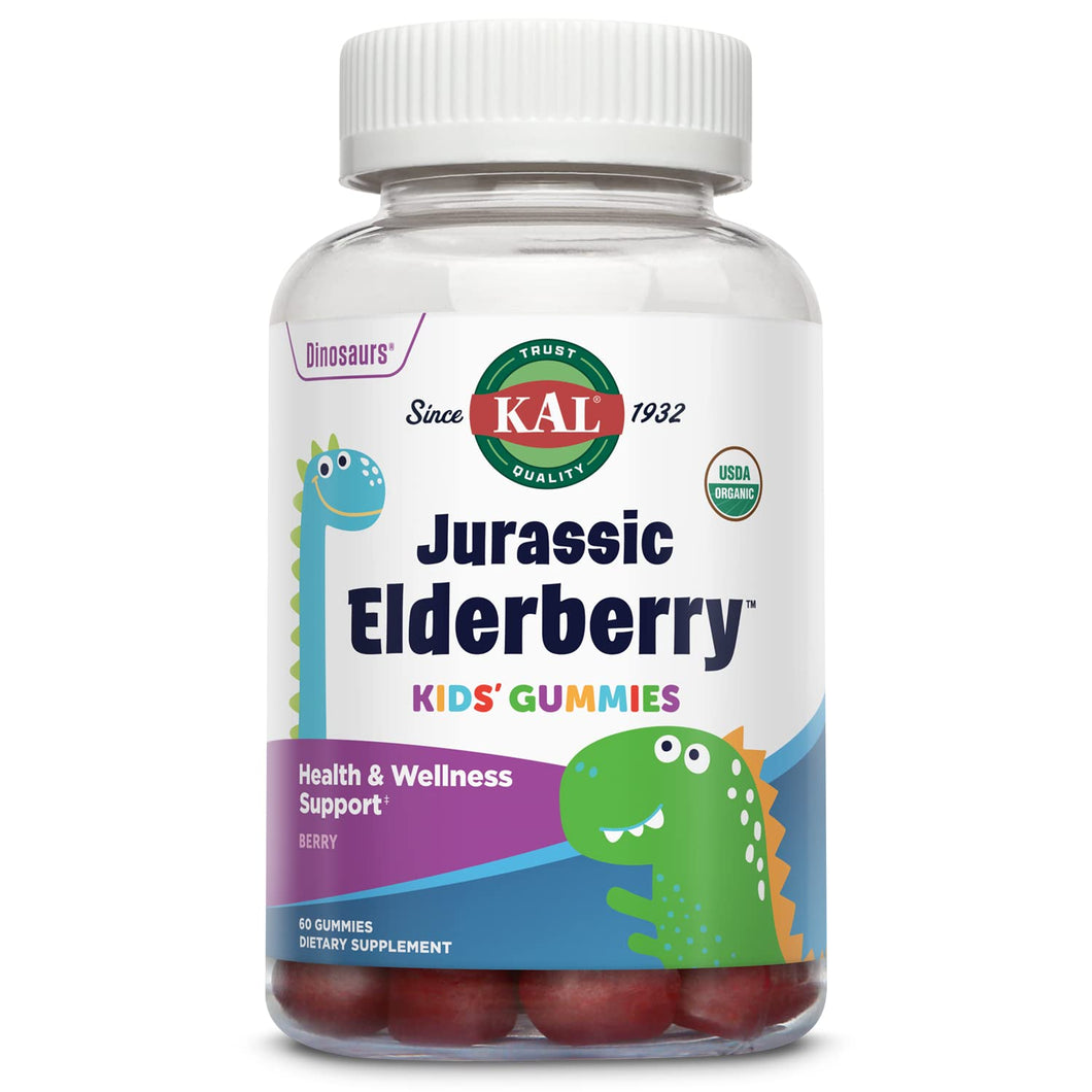 KAL Jurassic Elderberry Organic Gummies 60 C