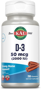 KAL Vitamin-D3 Cinnamon Flavor 2000 IU 200 C