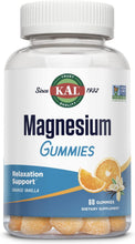 Load image into Gallery viewer, KAL Magnesium Citrate Gummies Orange Vanillla Flavor 60 C
