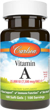 Load image into Gallery viewer, Carlson Vitamin A Nat 25000iu 100 Sg
